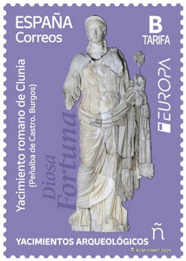 Stamp, Europa (C.E.P.T.) 2025 - Statue of Fortuna, Clunia, Spain,  , C.E.P.T. / Europe, Statues