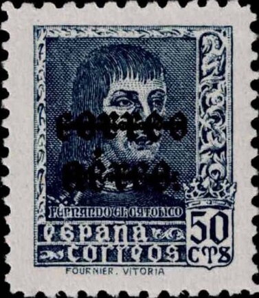 Ferdinand the Catholic RED Overprint