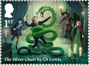 Stamp, Scene from The Silver Chair by CS Lewis, United Kingdom of Great Britain & Northern Ireland,  , Literature, Snakes
