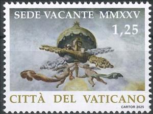 Stamp, Sede Vacante : Pavilion of the Apostolic See, Vatican City,  , Art, Popes