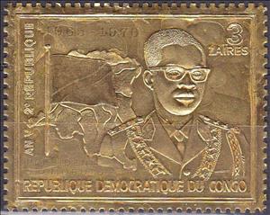 Stamp, President Mobutu, Zaire,  , Heads of State