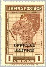 Stamp, Map, Liberia,  