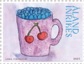 Stamp, Design by Lowa Johansson, Åland Islands,  , Art, Children