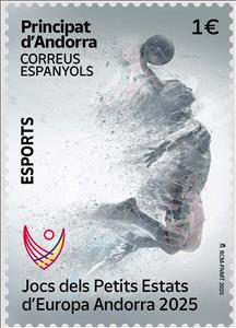 Stamp, 2025 Games of the Small States of Europe, Andorra, Andorra, Spanish Administration,  , Basketball, Sports