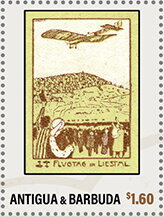 Stamp, World History of Aviation Switzerland, Antigua and Barbuda,  , Aviation