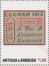 Stamp, World History of Aviation Switzerland, Antigua and Barbuda,  , Aviation