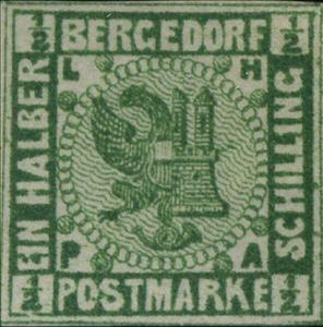Stamp, Coat of Arms, Bergedorf,  , Coats of Arms