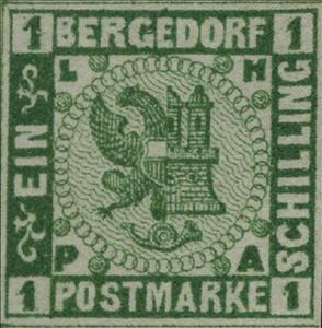 Stamp, Coat of Arms, Bergedorf,  , Coats of Arms