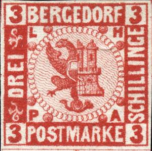 Stamp, Coat of Arms, Bergedorf,  , Coats of Arms