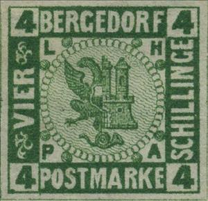 Stamp, Coat of Arms, Bergedorf,  , Coats of Arms
