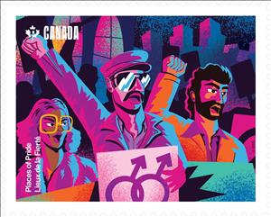 Stamp, Protest Against Police Raid at Club Truxx, Montreal, Quebec, Canada,  , LGBT