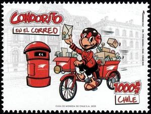 Stamp, Condorito, 75 Years, Chile,  , Cartoons