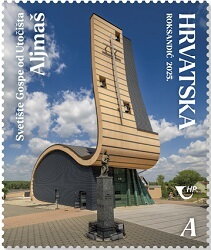 Stamp, Shrine of Our Lady of Refuge, Aljmaš, Croatia,  , Christian, Churches - Cathedrals - Basilicas - Chapels