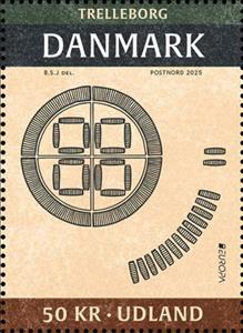 Stamp, Trelleborg Ring Fort, Denmark,  , Archaeology, C.E.P.T. / Europe, Fortresses / Strongholds