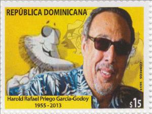 Stamp, Harold Priego García-Godoy, Cartoonist, Dominican Republic,  , Graphic Artists, Men