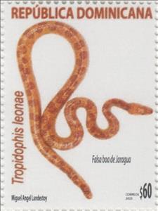 Stamp, Tropidophis leonae, Dominican Republic,  , Snakes