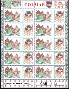 Full Pane, 98th Conference of French Philatelic Associations, Colmar, France,  , Philatelic Exhibitions, Townscapes / City Views