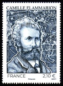 Stamp, Camille Flammarion, Astronomer, France,  , Astronomers, Famous People, Literary People (Poets and Writers)