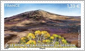 Stamp, Piton de la Fournaise, Réunion, France,  , Volcanos