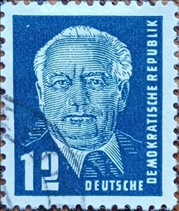 Stamp, Wilhelm Pieck (1876-1960), Germany, Democratic Republic,  , Famous People, Heads of State, Men, Politicians, Statesmen