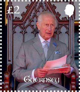 Stamp, King Charles, Guernsey,  , Royalty