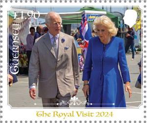Stamp, King Charles & Queen Camilla, Guernsey,  , Royalty