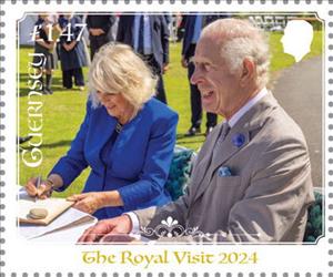 Stamp, King Charles & Queen Camilla, Guernsey,  , Royalty