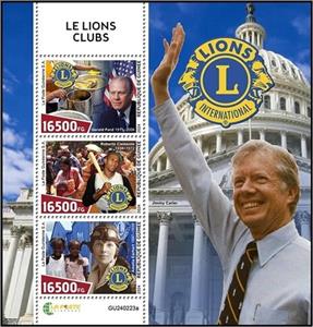 Mini Sheet, Lions Clubs International, Guinea,  , Lions (Org.), Organizations