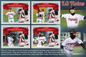 Mini Sheet, Baseball - LG Twins, Guinea,  , Baseball, Sports