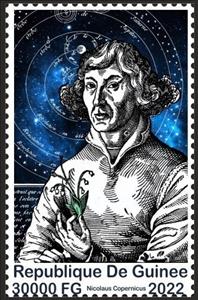 Stamp, Nicolaus Copernicus, Guinea,  , Astronomers, Famous People, Mathematicians, Politics