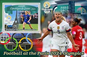 Souvenir Sheet, Olympic Games in Paris in 2024 - Football, Guinea,  , Football (Soccer), Olympic Games, Sports