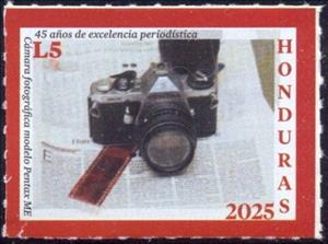 Stamp, Camera, Honduras,  , Cameras, Newspapers