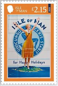 Stamp, Tourism Posters of Isle of Man, Isle of Man,  , Islands, Promotional Posters, Tourism, Women
