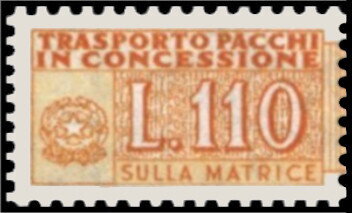 Stamp, Concession Parcel - Wmk. Stars II - 2nd Issue - Left Part, Italy,  , Coats of Arms, Postal Services