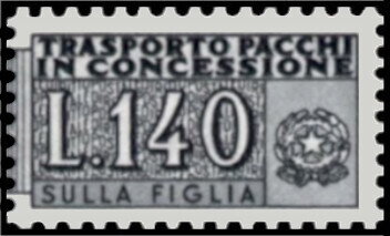 Stamp, Concession Parcel - Wmk. Stars II - 2nd Issue - Right Part, Italy,  , Coats of Arms, Postal Services