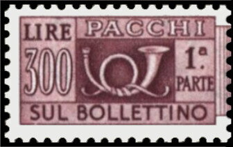 Stamp, Post Horn - Wmk. stars I - 1st part, Italy,  , Musical Instruments, Post Horns, Postal Services