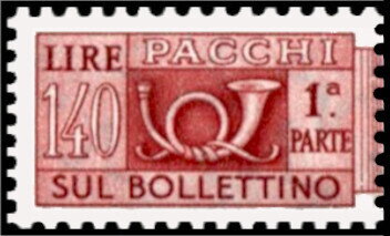 Stamp, Post Horn - Wmk. stars I, laid paper - 1st part, Italy,  , Musical Instruments, Post Horns, Postal Services
