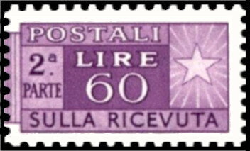 Stamp, Post Horn - Wmk. stars I, laid paper - 2nd part, Italy,  , Postal Services, Stars