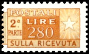 Stamp, Post Horn - Wmk. stars I, laid paper - 2nd part, Italy,  , Postal Services, Stars