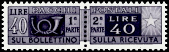 Post Horn - Wmk. stars II 65° - 2nd issue