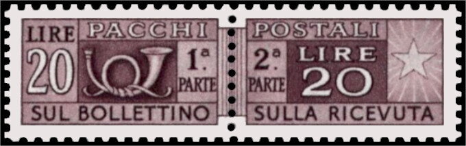 Post Horn - Wmk. stars II 65° - 2nd issue
