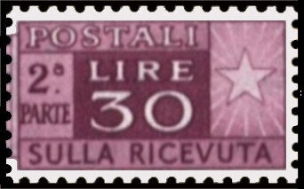 Post Horn - Wmk. stars II 65° - 2nd issue - 2nd part