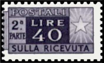Post Horn - Wmk. stars II 65° - 2nd issue - 2nd part