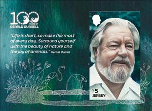 Souvenir Sheet, Gerald Durrell, Conservationist, Jersey,  , Environment Protection