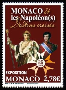 Stamp, Monaco & The Napoleons Exposition, Monaco,  , Emperors, Expositions