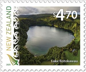 Stamp, Lake Rotokawau, New Zealand,  , Landscapes
