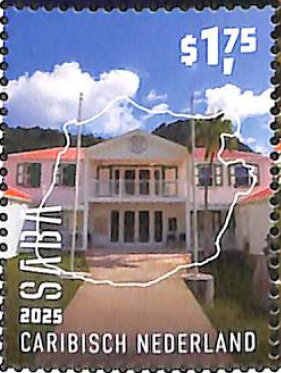 Stamp, Saba Government House, Saba,  , Government Buildings