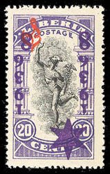 Overprint 3 on 5 with star