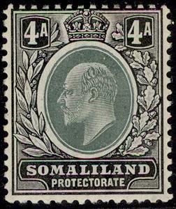 Stamp, King Edward VII, Somaliland Protectorate - British Somaliland,  