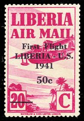 Stamp, Overprint, Liberia,  